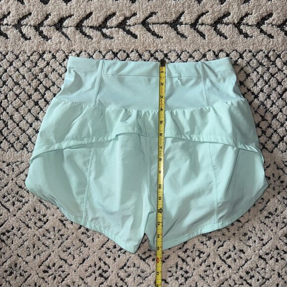 GYM Rainbow Women's High Waisted Running Shorts NWOT size Small Mint Green - Picture 9 of 12